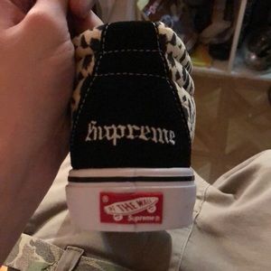 Supreme X Vans Sk8 Hi Black/cheetah Collab